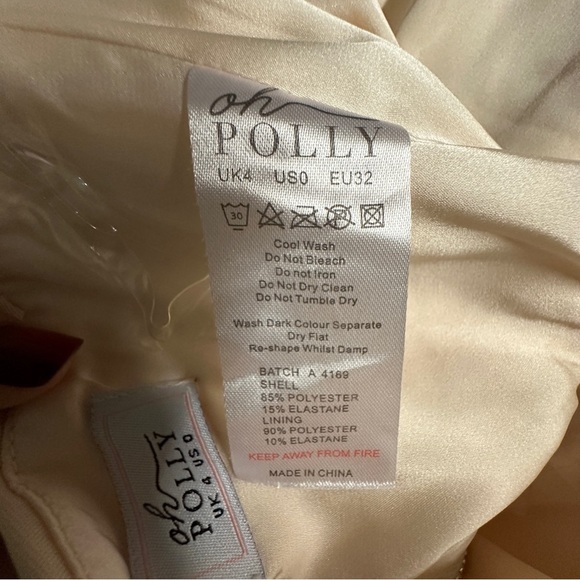 Oh Polly SHOW IT OFF MESH BARDOT CROP TOP IN SAND Size 0 - Picture 7 of 9